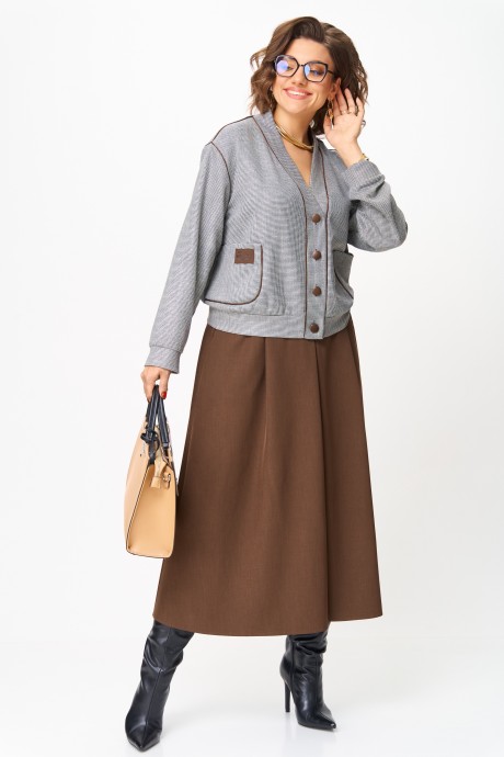 Костюм/комплект Aira Style 24131 двойка коричневый размер 46-60 #5