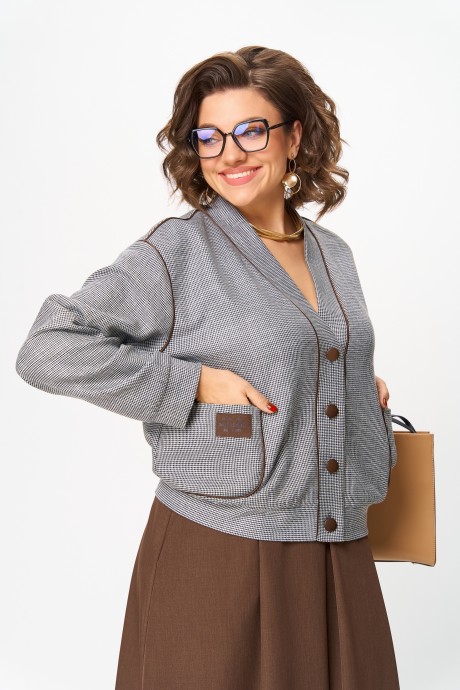 Костюм/комплект Aira Style 24131 двойка коричневый размер 46-60 #6