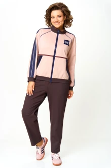 Спортивный костюм Aira Style 24241 двойка шоколад+пудра