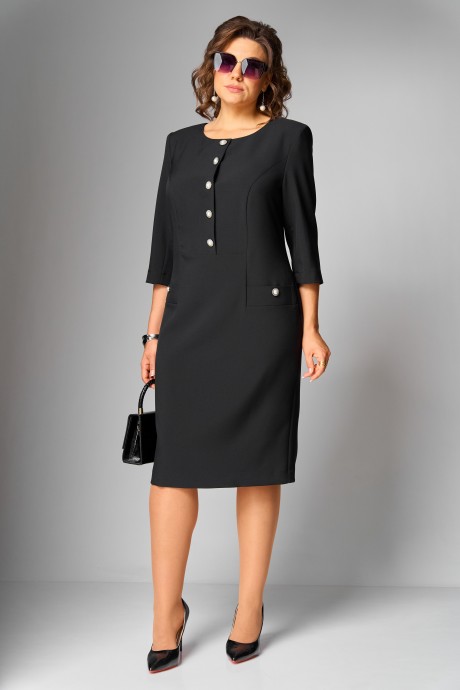 Платье Орхидея Люкс 1625 черный размер 50-54 #2