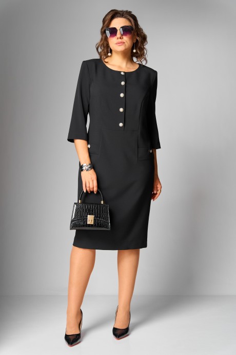 Платье Орхидея Люкс 1625 черный размер 50-54 #3