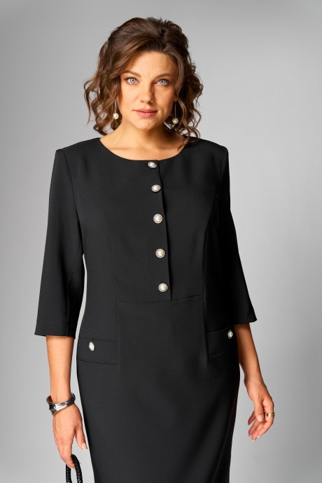 Платье Орхидея Люкс 1625 черный размер 50-54 #5