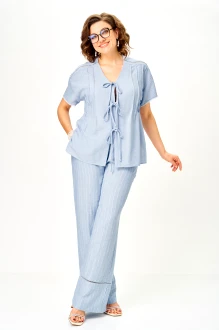 Брючный костюм Орхидея Люкс 1678 голубой