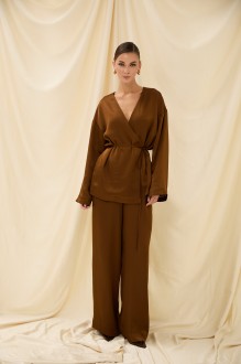 Брючный костюм Prestige 5623 двойка коричневый