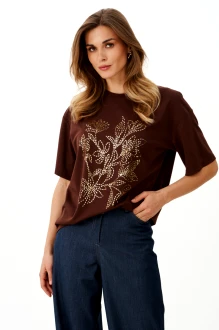 Футболка PANDA 126740 коричневая