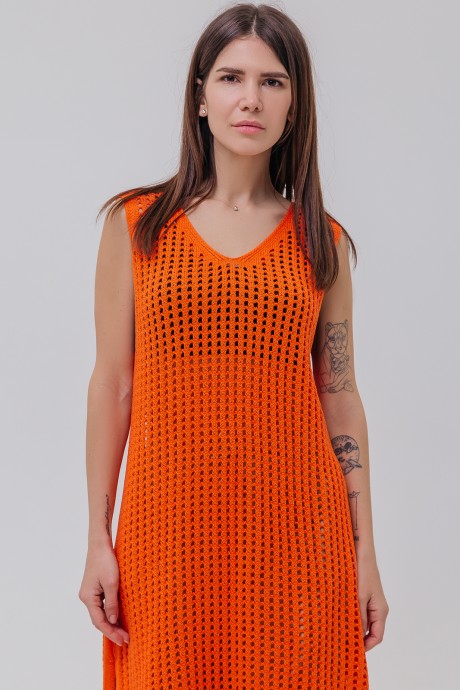 Платье RomGil ТЗ 720Х ярко-оранжевый размер 42-48 #2