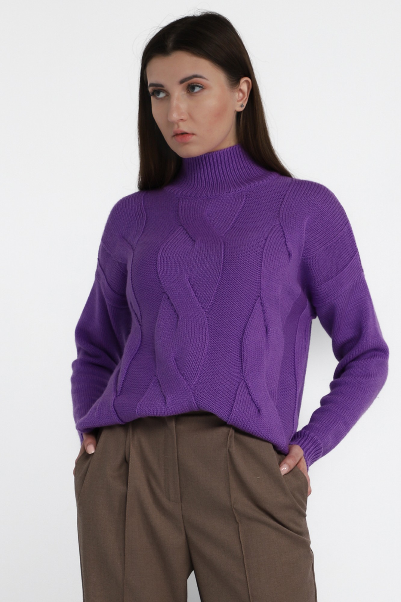 Фиолетовый Свитер Женский Купить