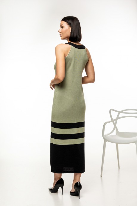 Платье RomGil РВ0041-ХЛ4 серо-зеленый, черный размер 42-50 #6