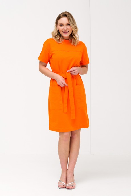 Платье RomGil ТЗ723ЛФ оранжевый размер 42-50 #1