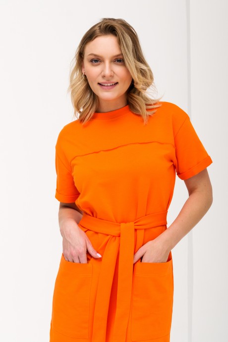 Платье RomGil ТЗ723ЛФ оранжевый размер 42-50 #3