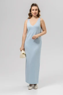 Платье RomGil РВ0384-ХМ2 бледно-голубой, серебро