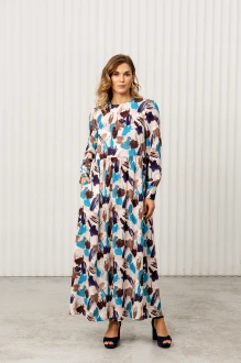 Платье RomGil РТ0131-ВИ2 молочный, шоколадный, темно-розовый