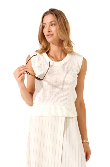Жилетка RomGil РВ0399-АК4 молочная