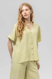 Блузка RomGil РТ0133-ВИ4 оливковая