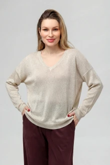 Джемпер (кофта) RomGil РВ0344-ХМ5 молочный, серебро