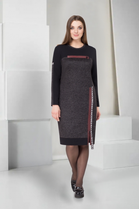 Платье ТAиЕР 745 серый меланж размер 52-54 #1