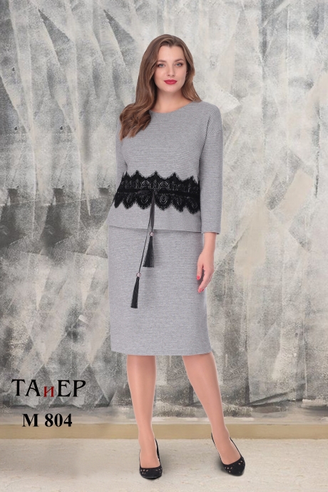Платье ТAиЕР 804 серый PALOMA размер 50-54 #1