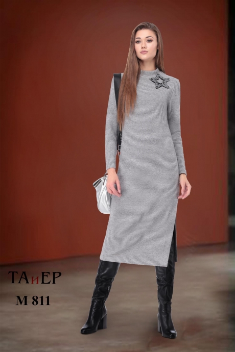 Платье ТAиЕР 811 серый размер 42-48 #1