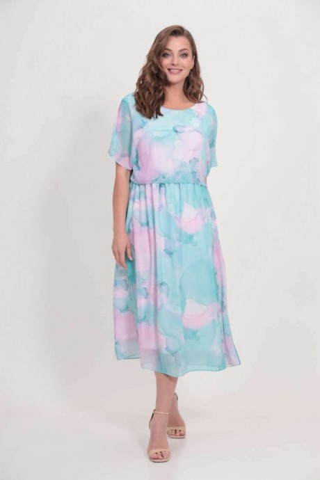 Платье ТAиЕР 1184 мятно-розовый размер 48-56 #1