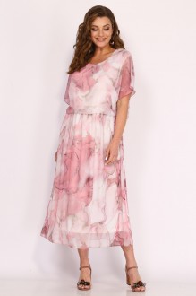 Платье ТAиЕР 1184 розовый мрамор #1
