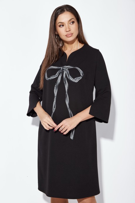 Платье ТAиЕР 1253 черный,серебро размер 54-58 #4