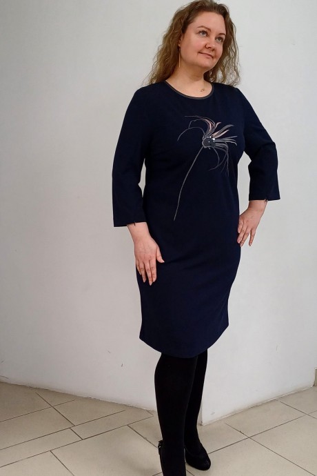 Платье ТAиЕР 1252 темно-синий размер 54-58 #2
