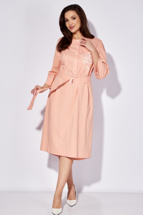 Платье ТAиЕР 1271 персиковый размер 54-58 #3