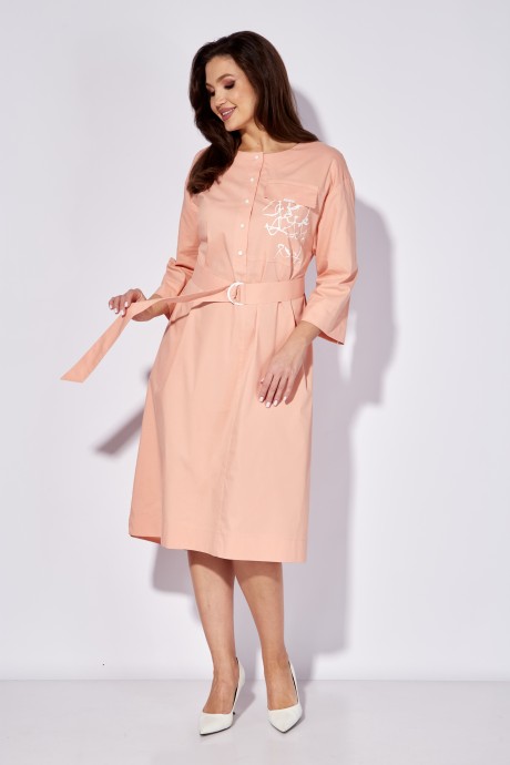 Платье ТAиЕР 1271 персиковый размер 54-58 #5