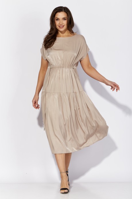 Платье ТAиЕР 1291 бежевый размер 48-58 #3