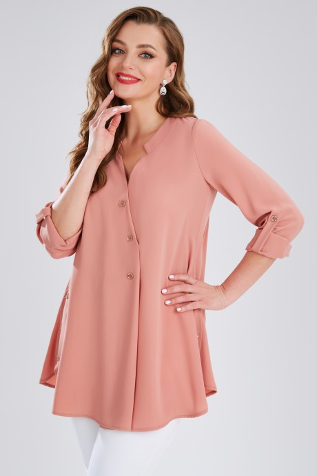 Блузка ЮРС 22-893-3 розово-бежевый размер 46-60 #4