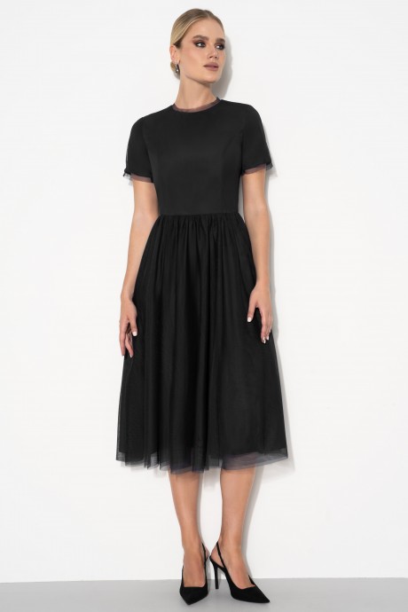 Вечернее платье ЮРС 22-978-1 черный размер 44-54 #1