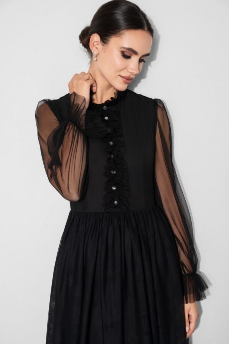 Вечернее платье ЮРС 23-145-1 черный размер 44-54 #3