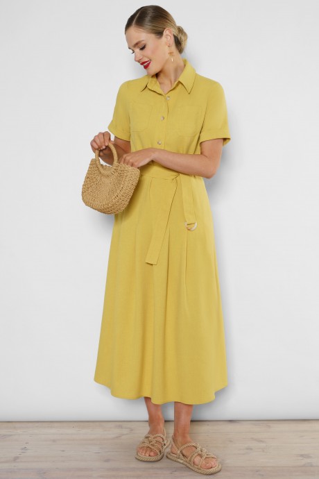 Платье ЮРС 23-130-2 желтый размер 44-54 #4