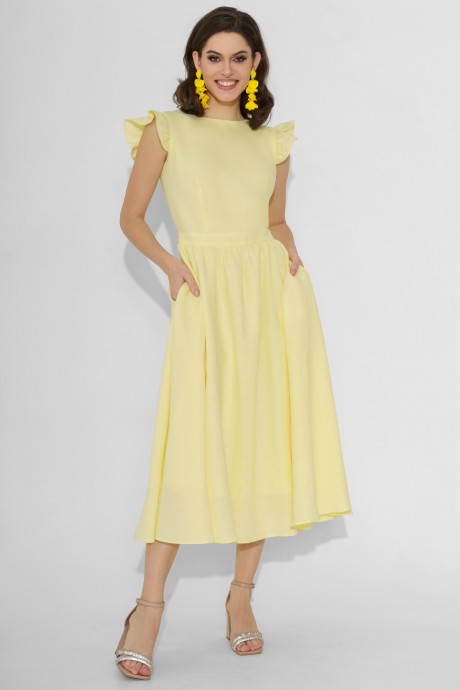 Платье ЮРС 23-126-1 желтый размер 42-52 #1