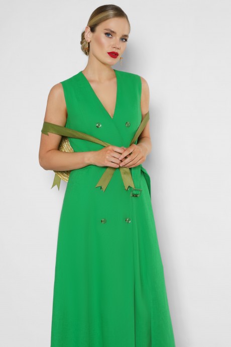 Платье ЮРС 23-131-1 зеленый размер 42-52 #2