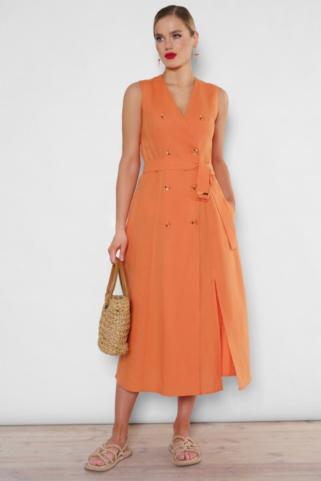 Платье ЮРС 23-131-2 - оранжевый размер 42-52 #1