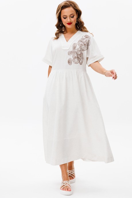 Платье ЮРС 22-860-1 белый размер 50-60 #2