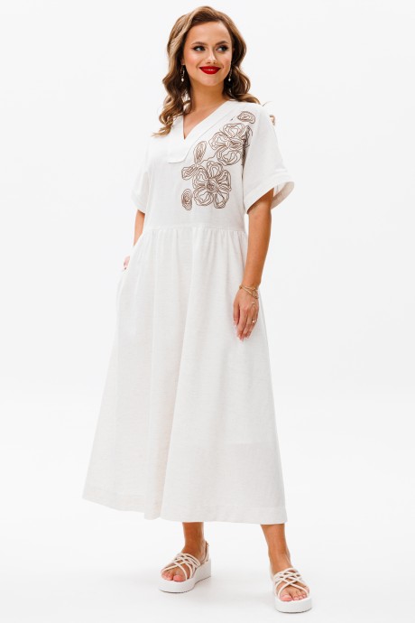 Платье ЮРС 22-860-1 белый размер 50-60 #3