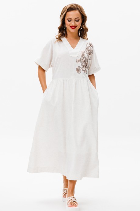 Платье ЮРС 22-860-1 белый размер 50-60 #5