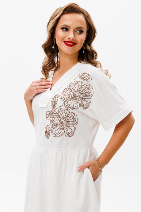 Платье ЮРС 22-860-1 белый размер 50-60 #7