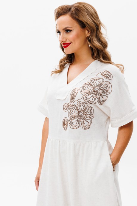 Платье ЮРС 22-860-1 белый размер 50-60 #8