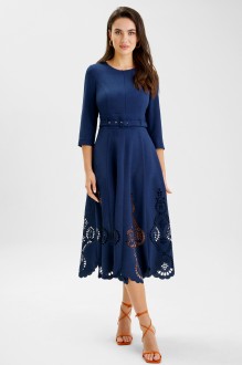 Платье ЮРС 24-352-1 Темно-синий #1