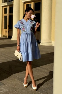 Платье ЮРС 22-826 -2 голубой