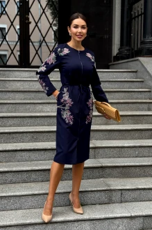 Вечернее платье ЮРС 26-672 -1 синее