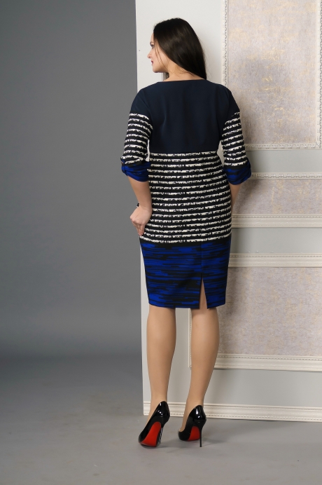 Платье Moda-Versal 1785 василек+темно-синий размер 48-54 #2