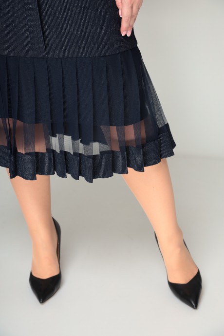 Вечернее платье Moda-Versal П-2097 темно-синий полоска размер 48-60 #3