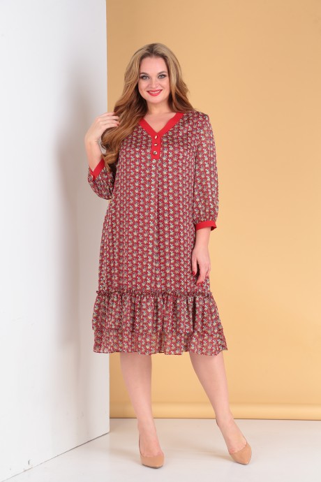 Платье Moda-Versal 2173 красный размер 48-58 #3