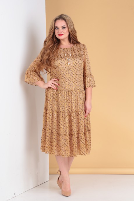 Платье Moda-Versal 2176 горчица размер 50-60 #3