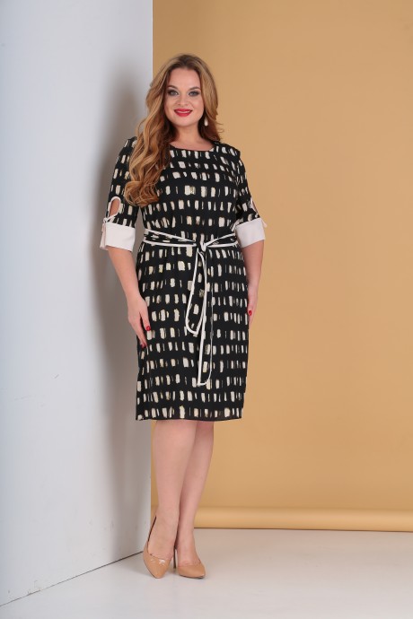 Платье Moda-Versal 2177 черный фон размер 48-56 #5