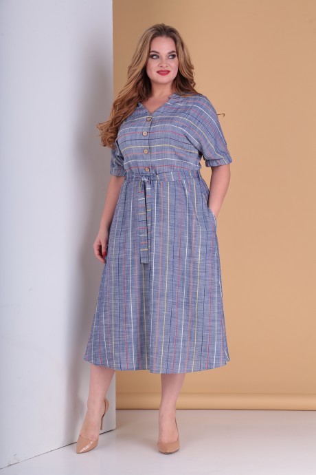 Платье Moda-Versal 2189 голубой размер 48-56 #1